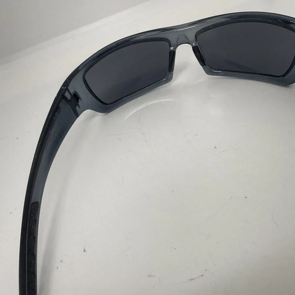 Chapel C137 Wrap Around Sunglasses Clear Blue Frame Sport Rectangle Shades Y2K